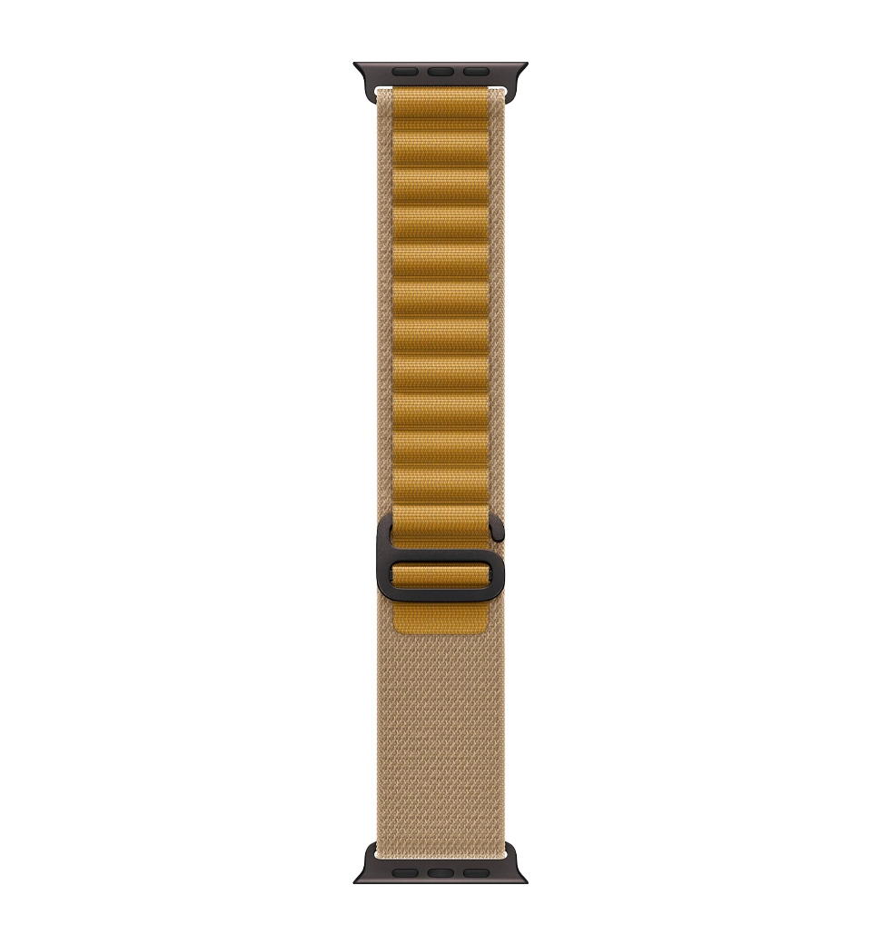 Apple Watch Ultra 2 49mm GPS + LTE Black Titanium Case with Tan Alpine Loop Small (MYTF3, MYQ03)