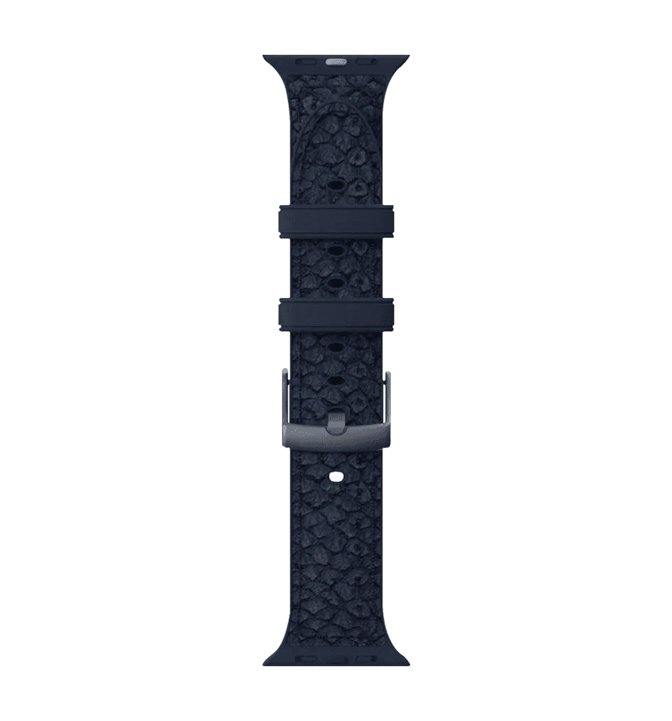 Ремешок Njord Salmon Leather Strap Petrol для Apple Watch 45mm/44mm (SL14121)