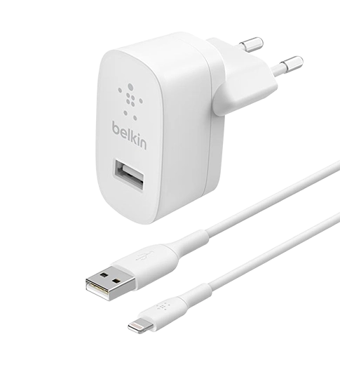 Адаптер живлення Belkin USB-A 2.4A to Lightning 12W 1м White (WCA002vf1MWH) — фото 2