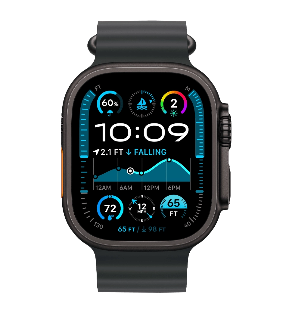 Apple Watch Ultra 2 49mm Black Titanium Case with Black Ocean Band (MX4P3) Б/В