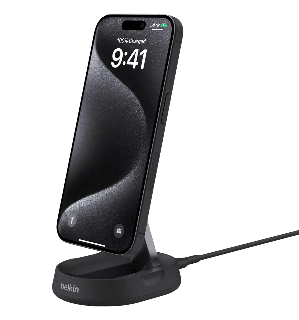 Беспроводное ЗУ Belkin Magnetic Stand Qi2,15W Black (WIA008BTBK)
