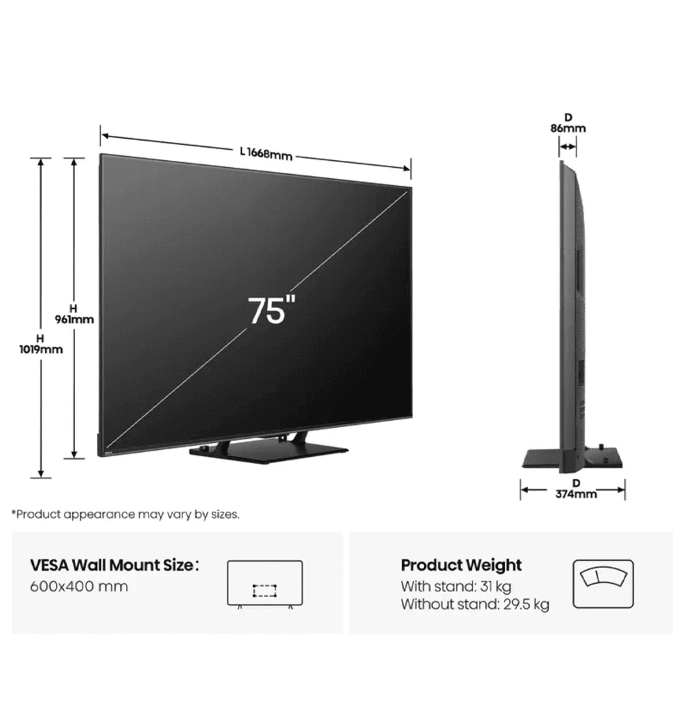 Телевізор HISENSE 75U7Q PRO
