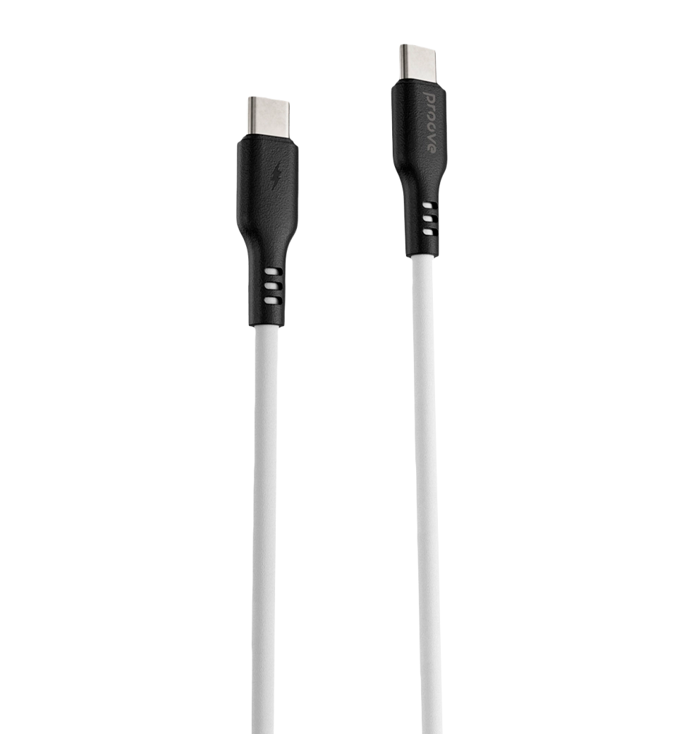 Кабель Proove Rebirth Type-C to Type-С 60W (1m) (white)