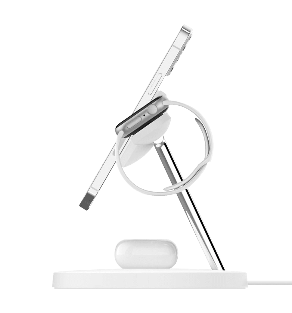 Бездротовий ЗП Belkin MagSafe 3in1 Wireless Charger, white (WIZ017VFWH)