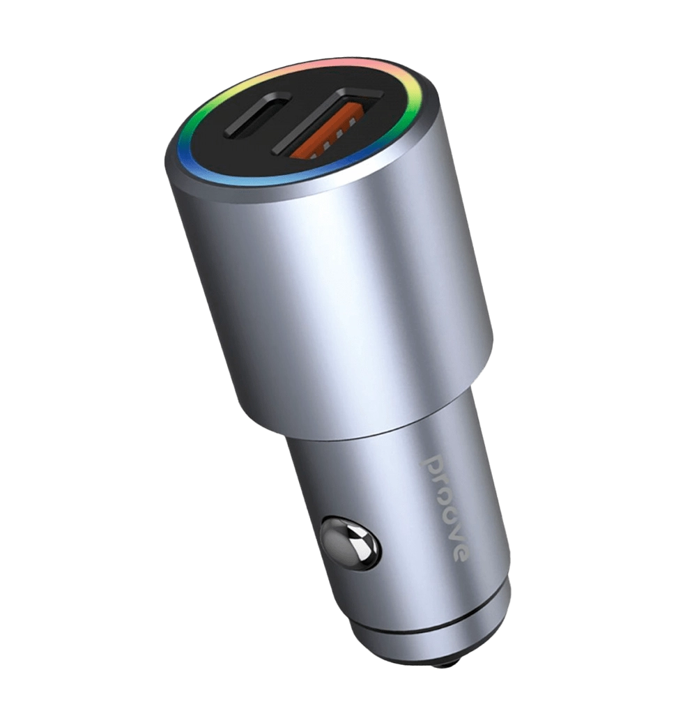 АЗП Proove Double Energy Plus 53W (USB + Type-C) (metal gray)