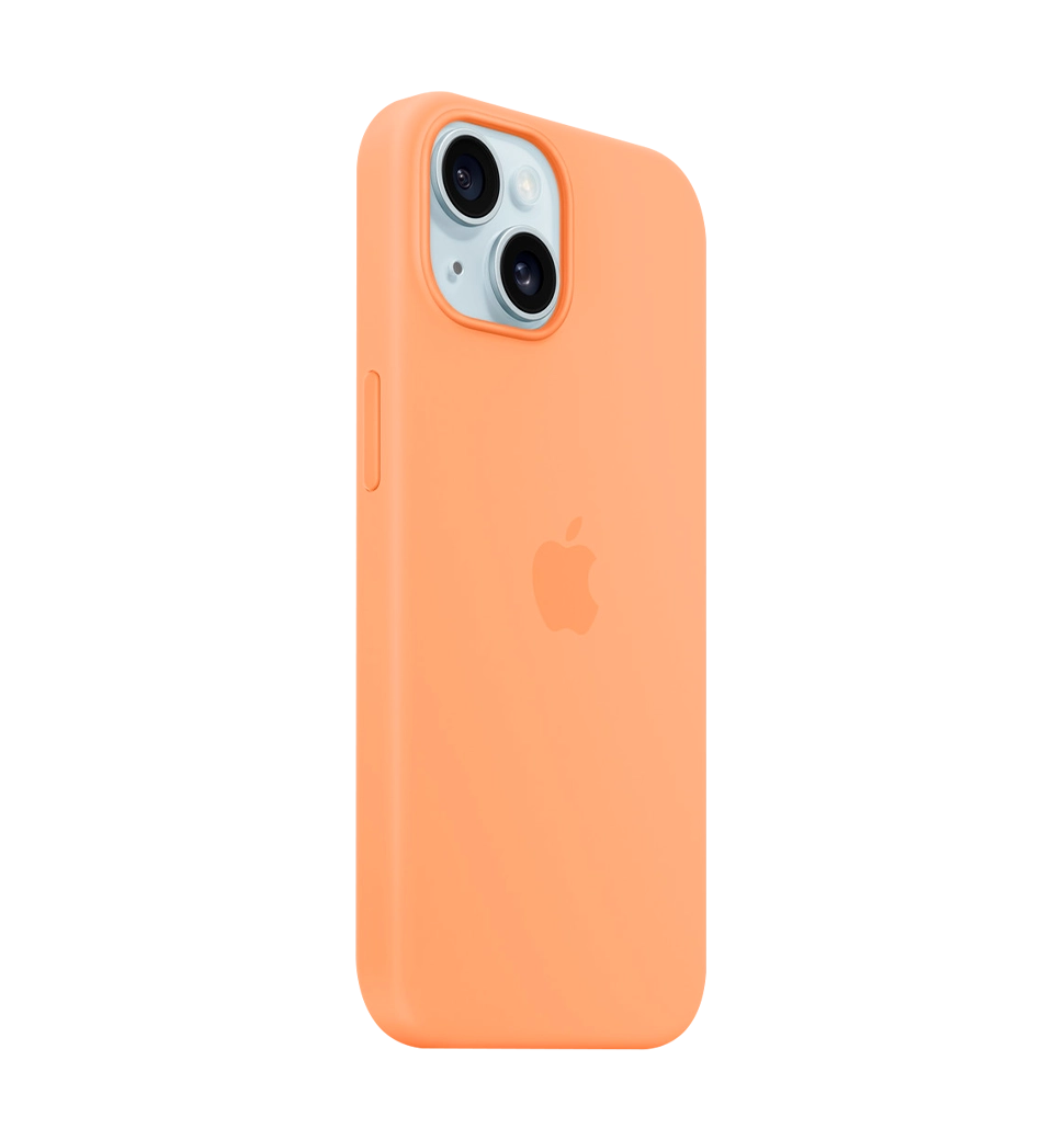 Чехол силиконовый iPhone 15 Silicone Case with MagSafe Orange Sorbet (MT0W3)