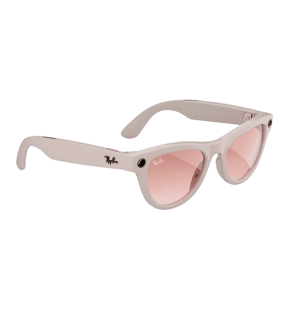 Ray-Ban Meta Skyler Shiny Chalky Gray/Gradient Cinnamon Pink (RW4010 670013 52-20)