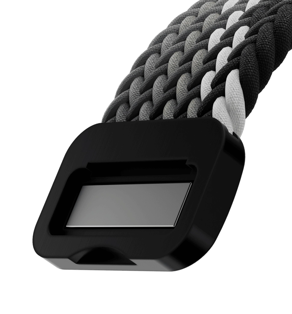 Ремешок Switcheasy Candy Braided Nylon Watch Loop for Apple Watch 44/45/46/49mm Black/Gray (SAW459237BY24)