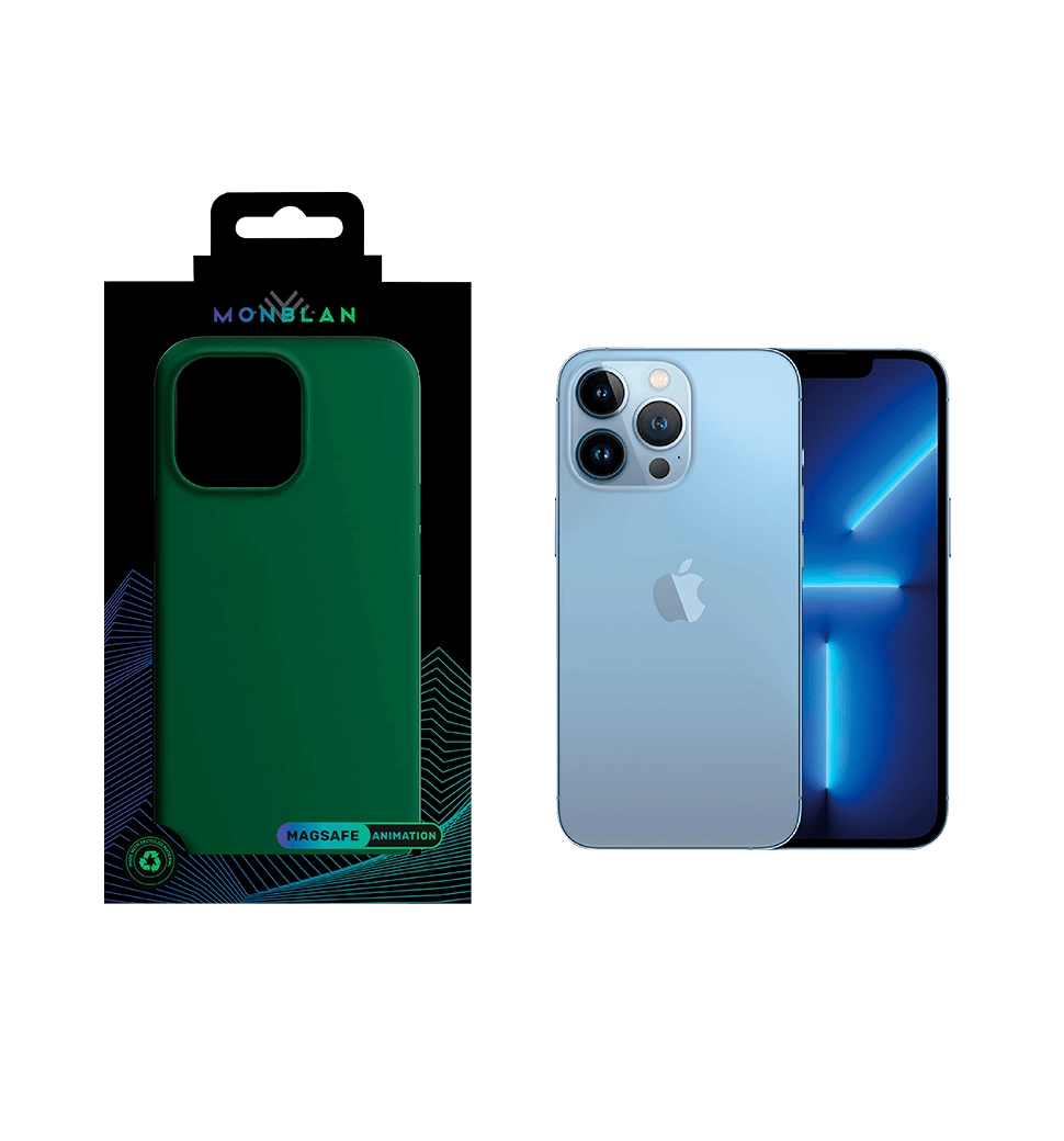 Чехол Monblan для iPhone 13 Pro Max Magnetic Silicone MagSafe (Clover)