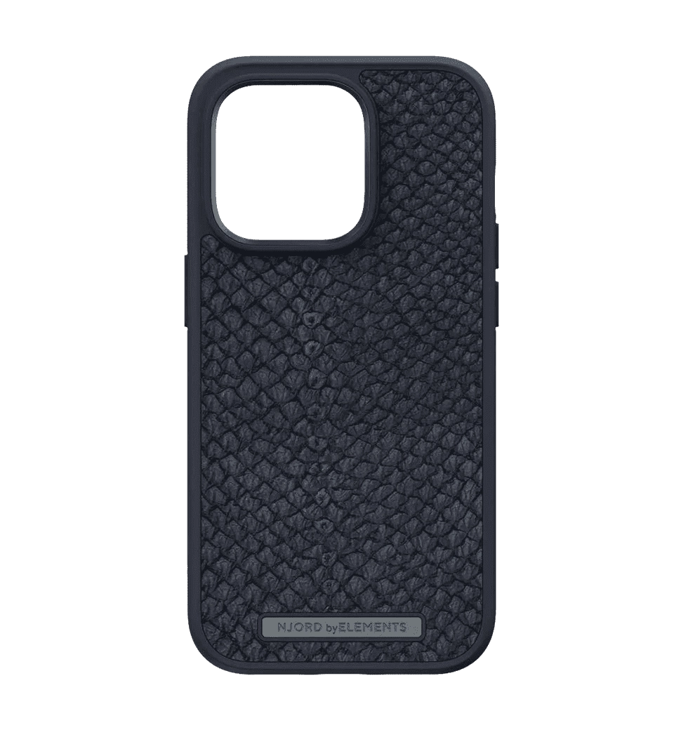 Чехол Njord Salmon Leather MagSafe Case Black для iPhone 14 Pro (NA43SL00)