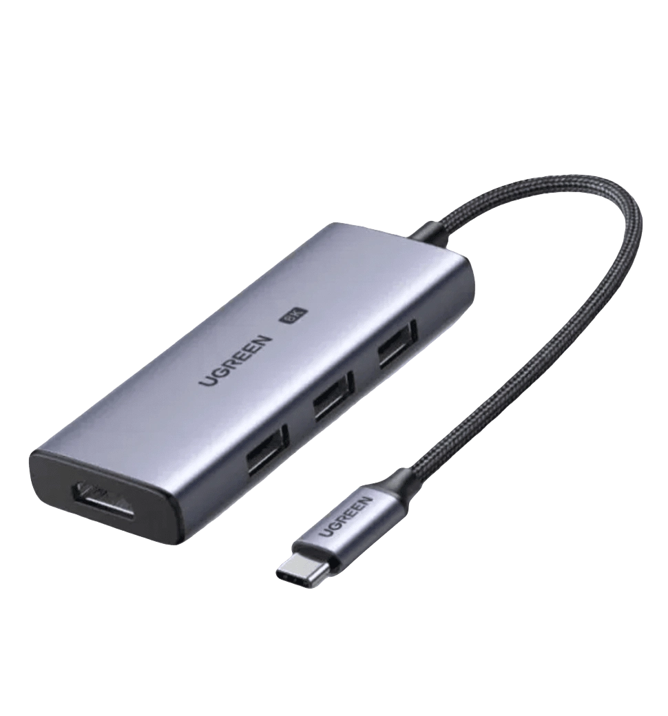 Хаб UGREEN CM500 4-in-1 USB Type-C to 3xUSB 3.0 + HDMI Multifunction Adapter Space Gray (50629)
