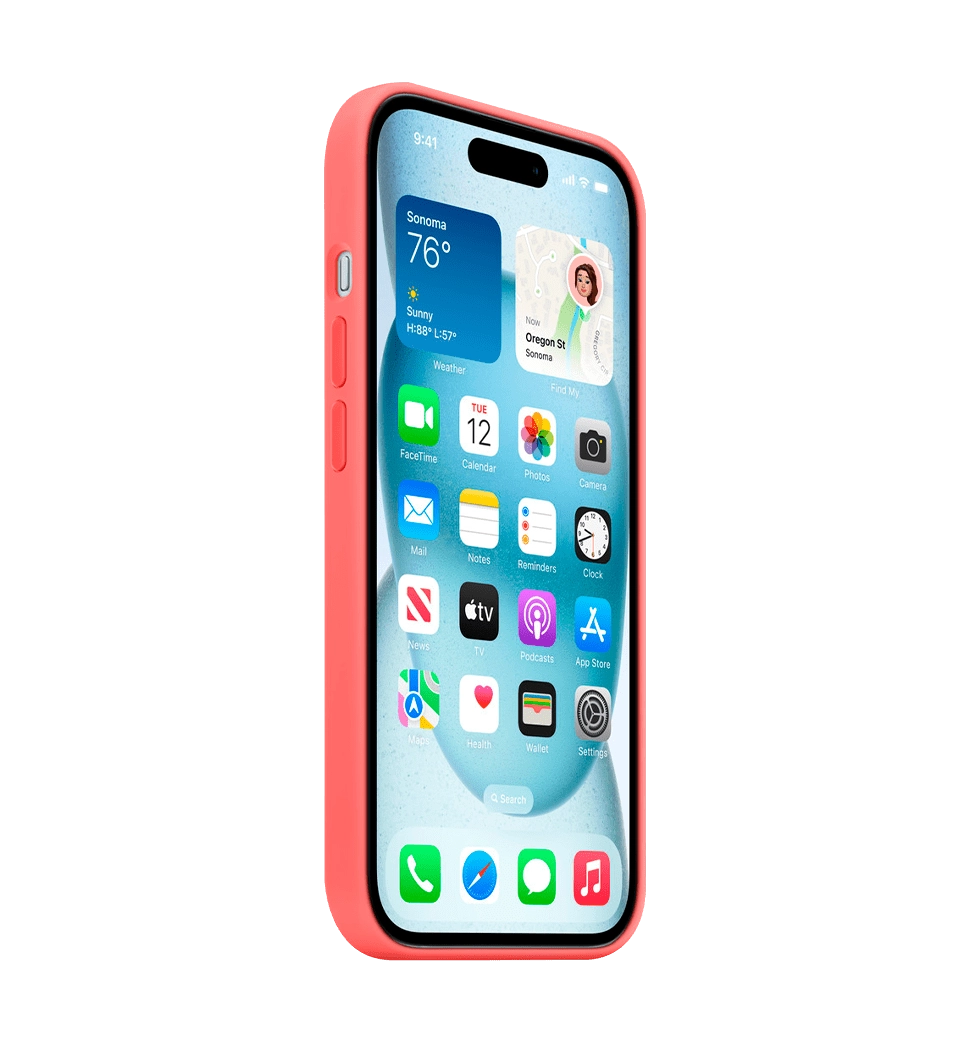 Чехол силіконовий iPhone 15 Silicone Case with MagSafe Guava (MT0V3)