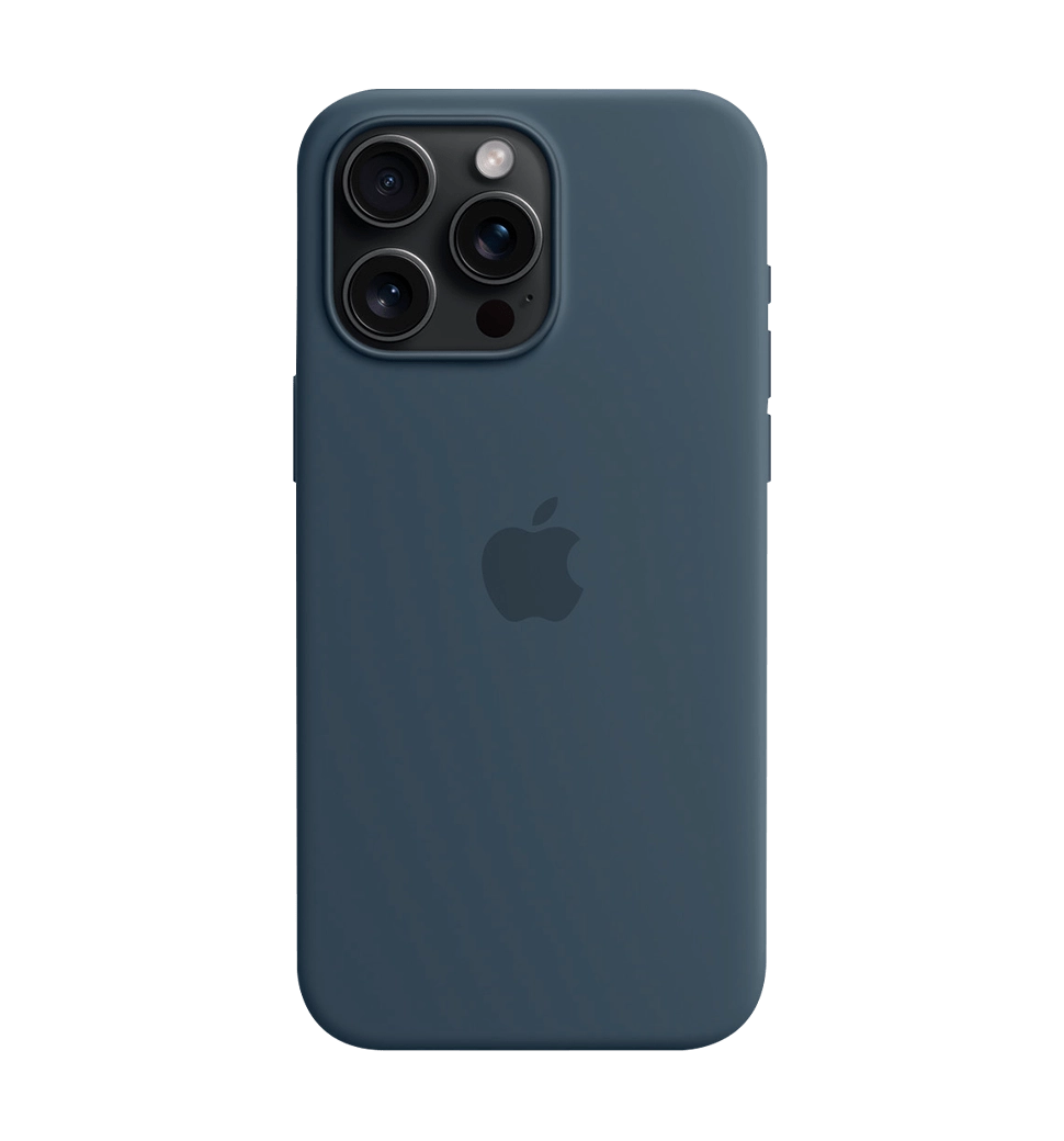Чехол Силиконовый iPhone 15 Pro Silicone Case с MagSafe Storm Blue (MT1D3)