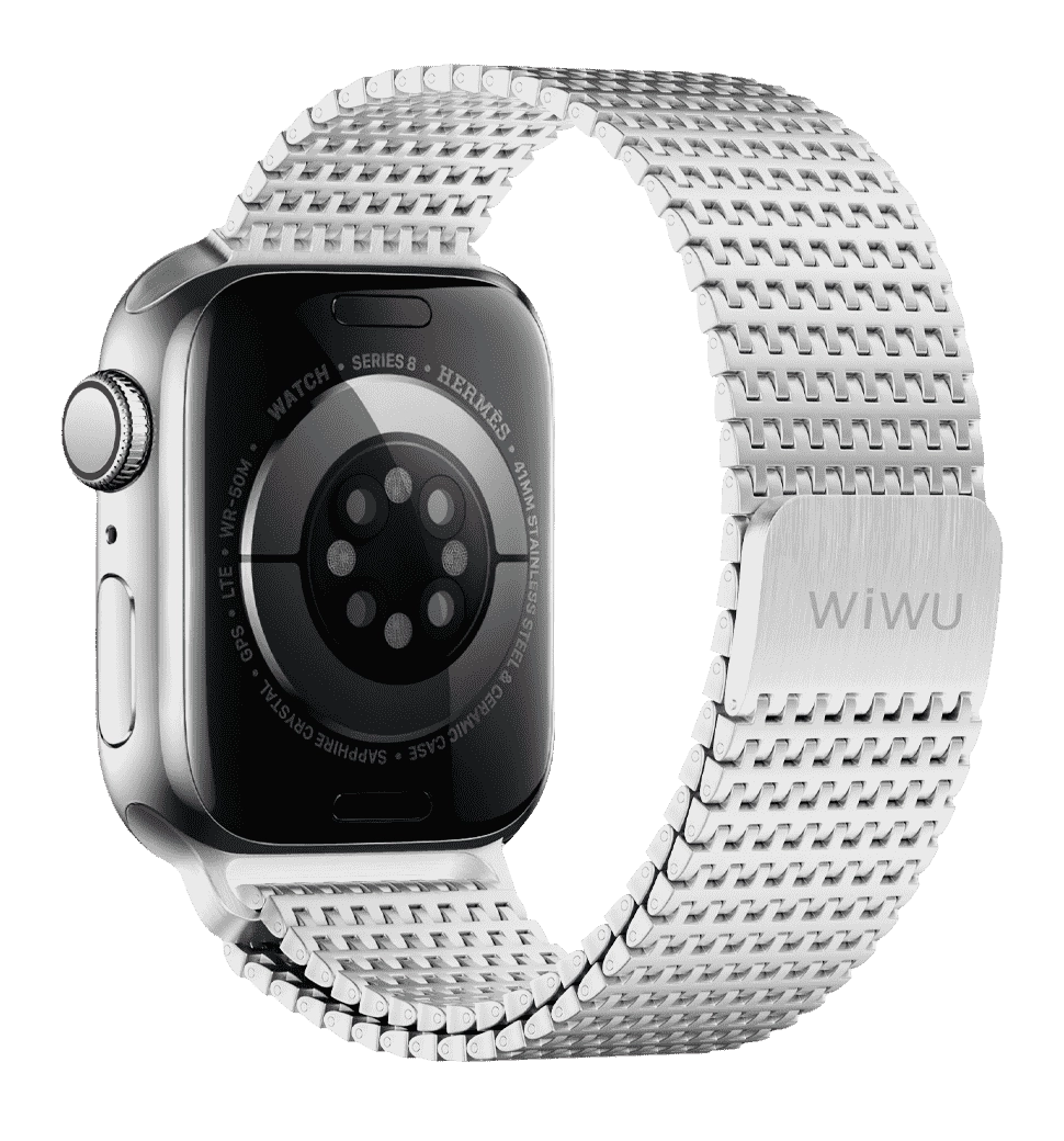 Ремешок Wiwu для Apple Watch 42/44/45/49mmDomino band Silver