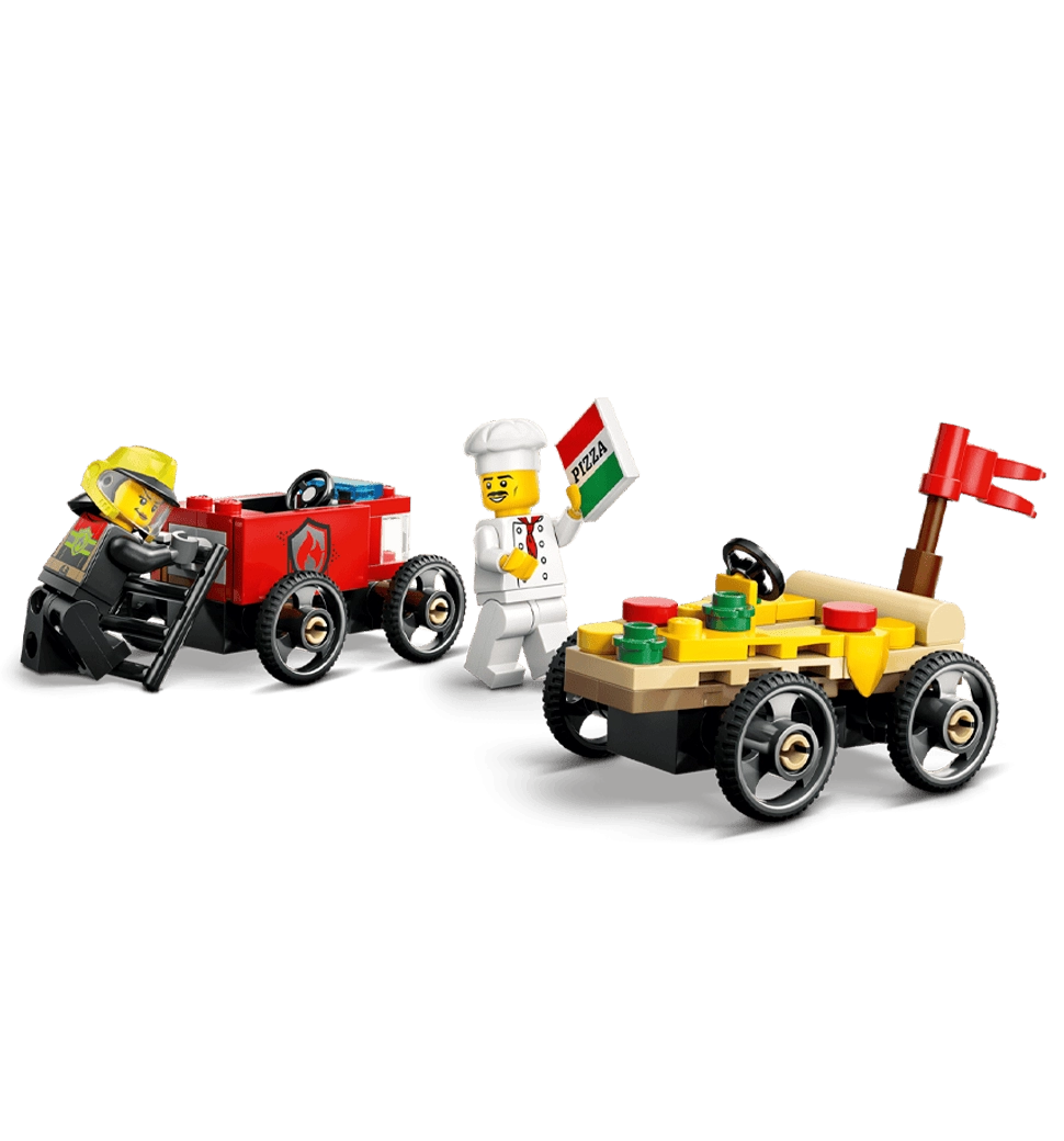 LEGO City «Піца-авто проти пожежної машини» Набір перегонів (60458)