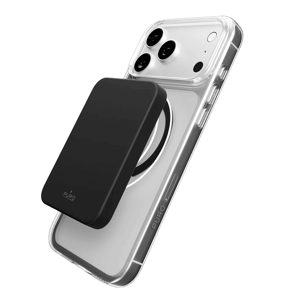 Чехол Puro Cover in TPU+PC "LITE MAG" with Magsafe for iPhone 17 Pro Max, transparent and black PUIPC17P69LITEMBLK