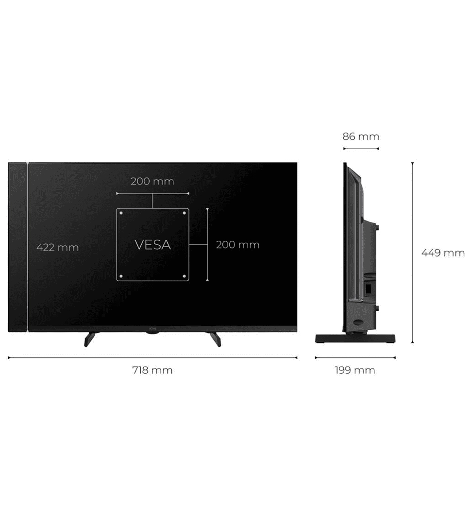Телевізор KIVI 32", QLED, FHD, Google TV 32F720QB