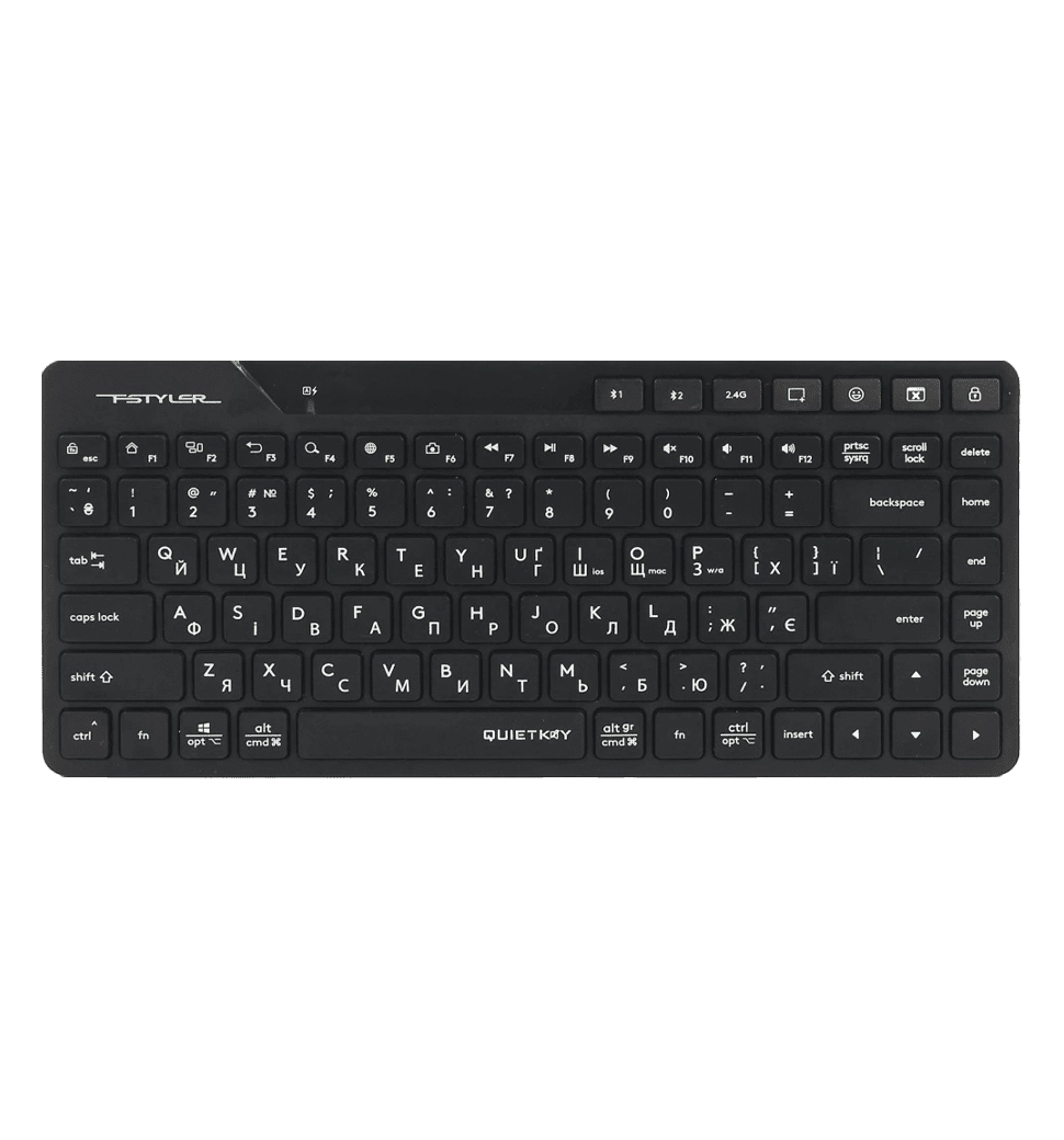 Клавіатура бездротова A4Tech Fstyler FBK26C AS, колір чорний