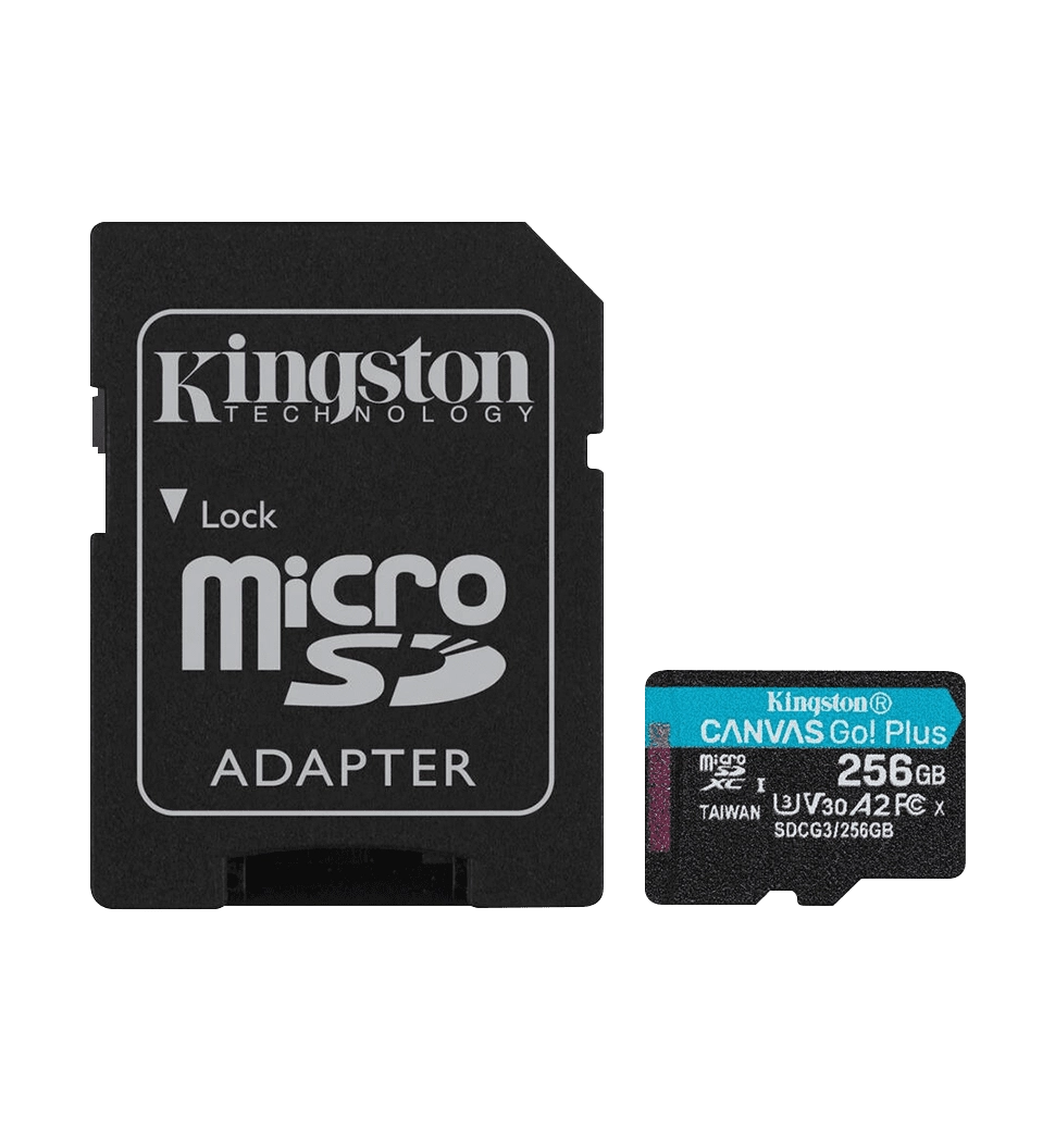 Карта памяти Kingston Canvas Go Plus 256Gb 10 A2 V30 (R170MB/s, W90MB/s)