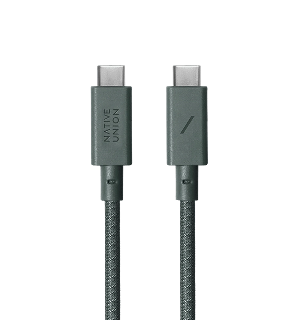 Кабель Native Union Anchor Cable USB-C to USB-C Pro 240W Slate Green (3 m) (ACABLE-C-GRN-NP)