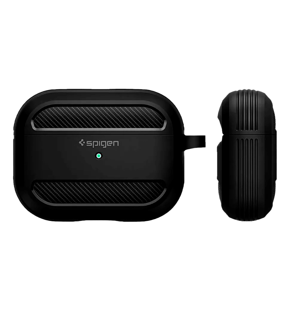 Чохол Spigen для Apple AirPods Pro 2 Rugged Armor, Black(ACS05482)