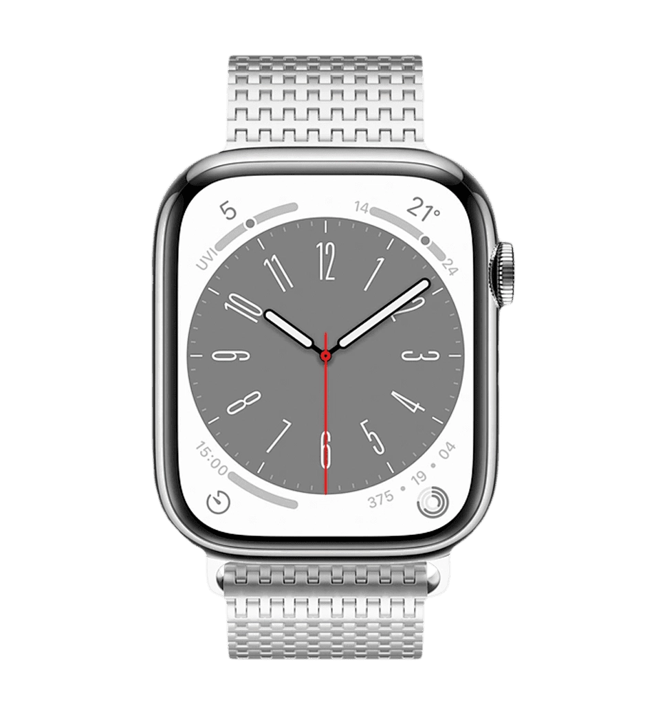 Ремешок Wiwu для Apple Watch 42/44/45/49mmDomino band Silver