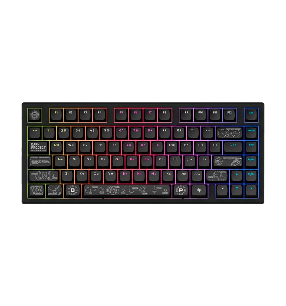 Игровая клавиатура беспроводная DARK PROJECT ALU81 Terra Nova ENG/UA (DPKB_NOVA_81_ANSI_BLACK_UA)