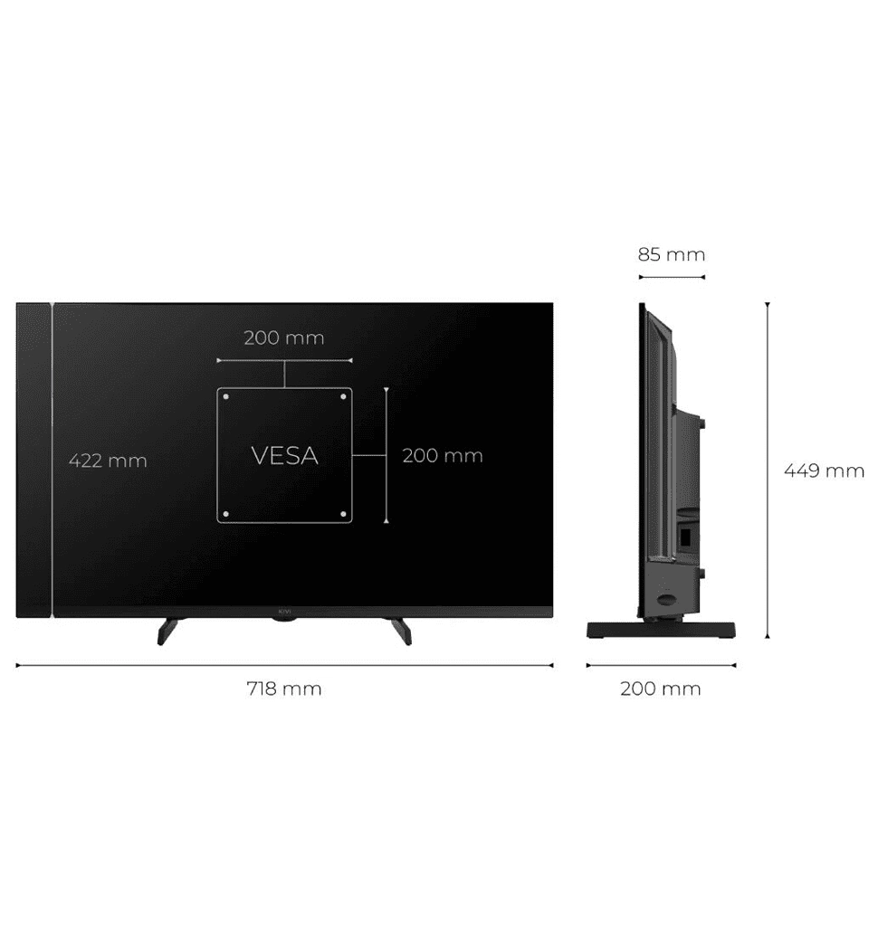 Телевизор KIVI 32", QLED, HD, Google TV 32H720QB