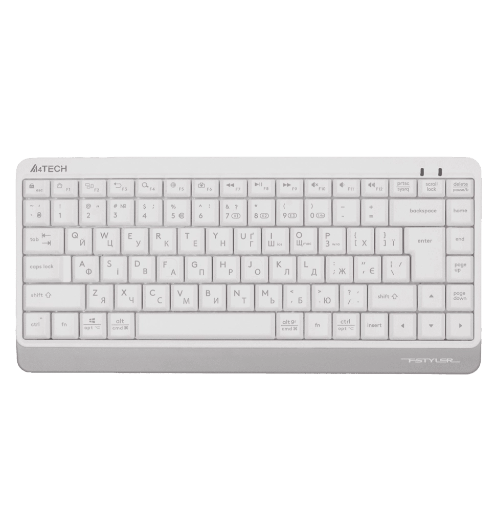 Клавиатура беспроводная A4Tech Fstyler FBK11 (White), USB, цвет белый