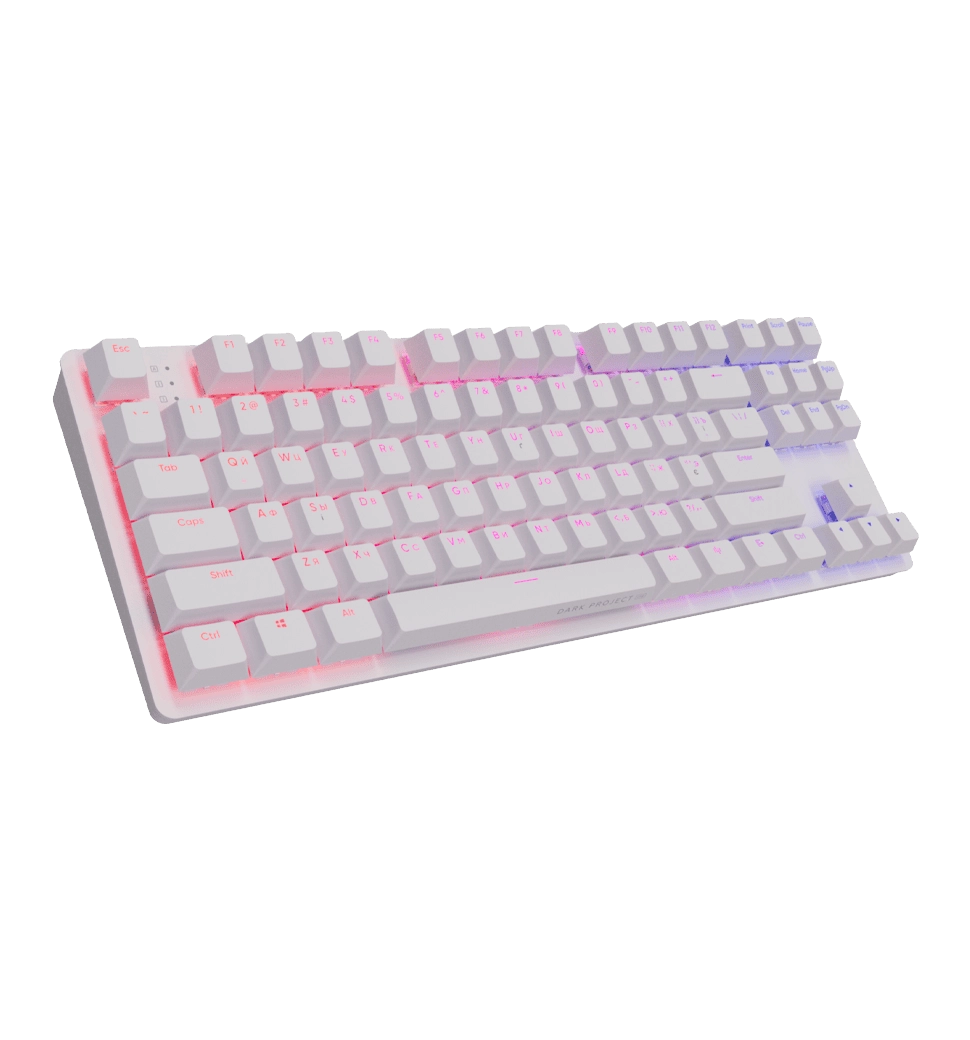 Игровая клавиатура DARK PROJECT KD87A Mech. g3ms Sapphire ENG/UA White (DPO-KD-87A-100300-GMT)