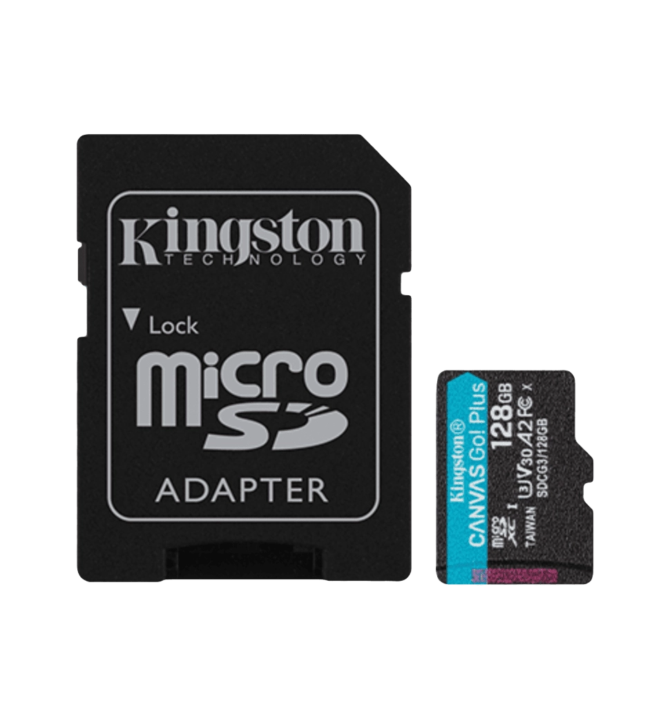 Карта пам`яті Kingston Canvas Go Plus 128Gb class 10 A2 V30 (R170MB/s, W90MB/s)
