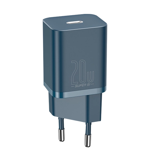 Адаптер Baseus Super Si Quick Charger Type-C 20W with Type-C to Lightning Cable Blue (TZCCSUP-B03)
