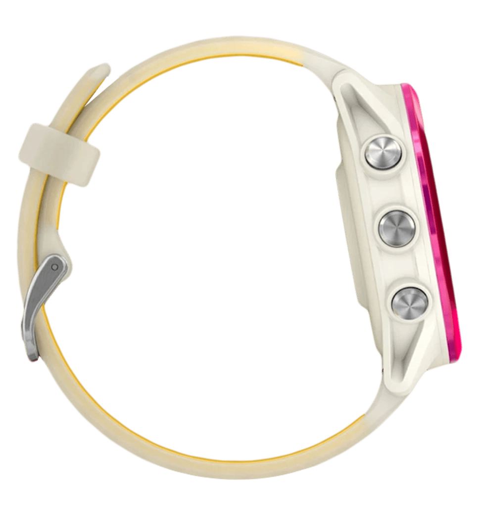 Спортивний годинник Garmin Forerunner 570  42mm Raspberry Aluminium with Translucent Bone/Mango Band (010-02970-02)