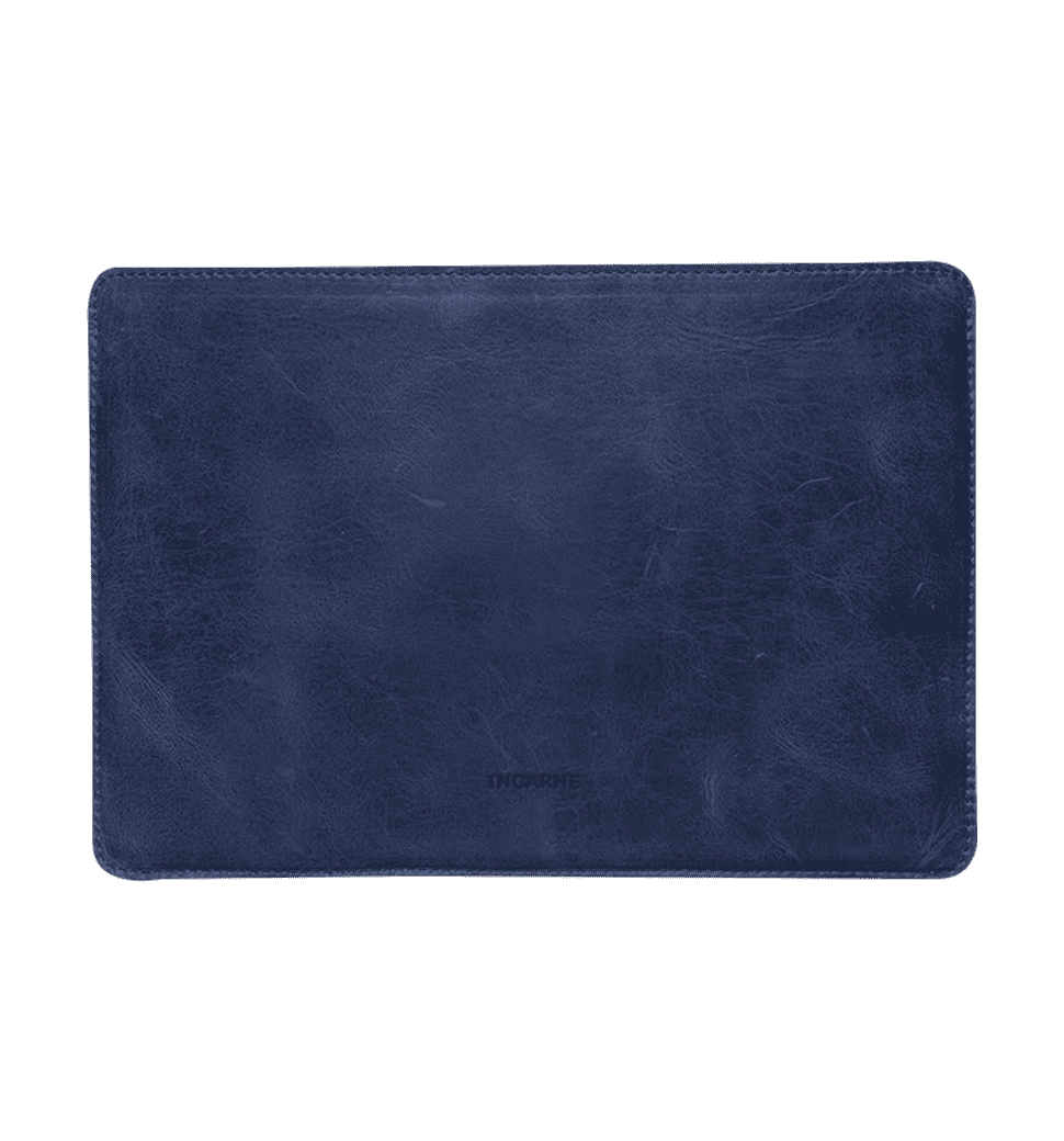Кожаный чехол INCARNE Gamma Plus MacBook Air 13" 2018-2022 синий