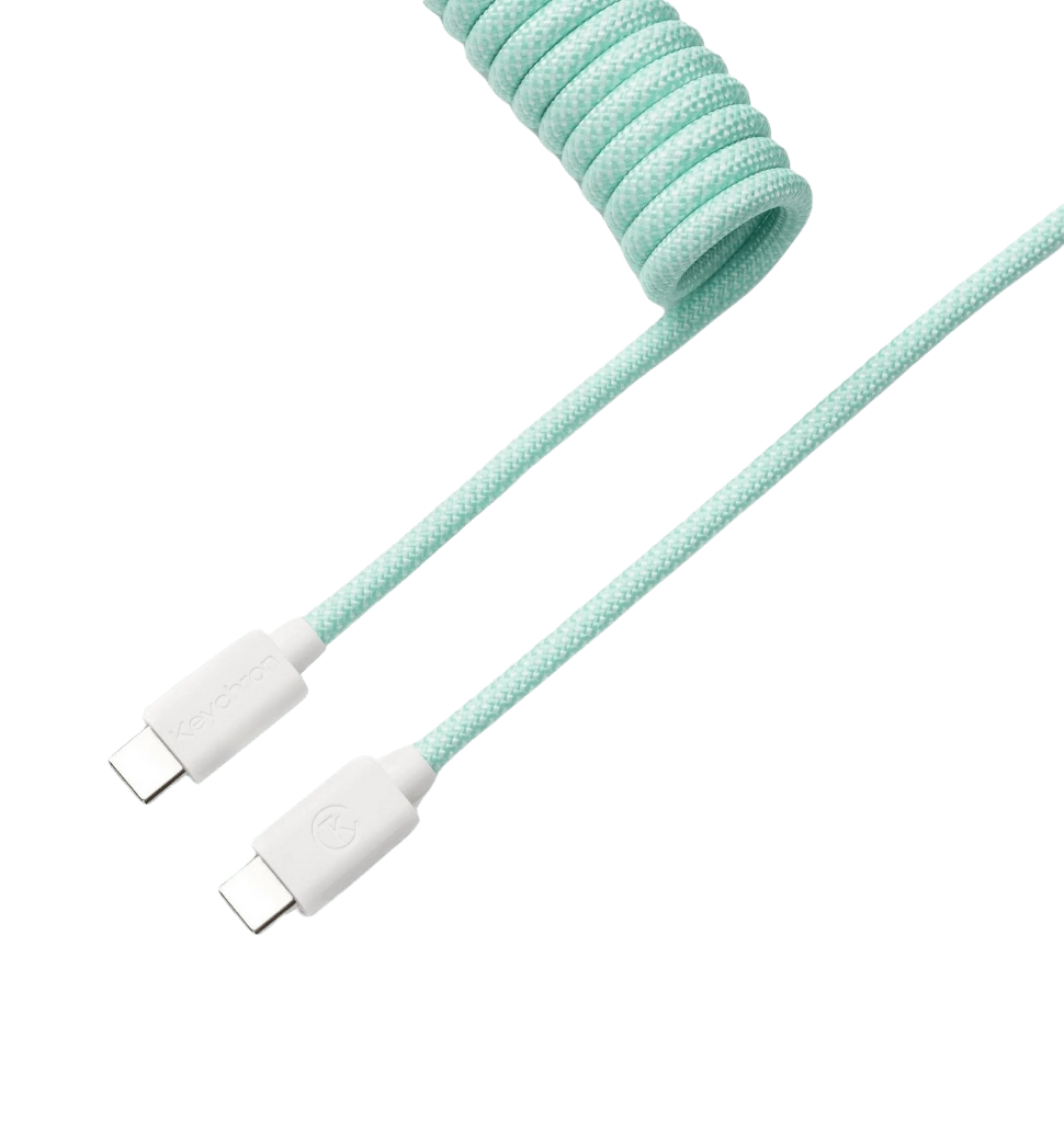 Кабель USB-A/USB-C > USB-C заряджання/синхронізації Keychron, 1.36м, Type-C, Coiled Aviator, м'ятний