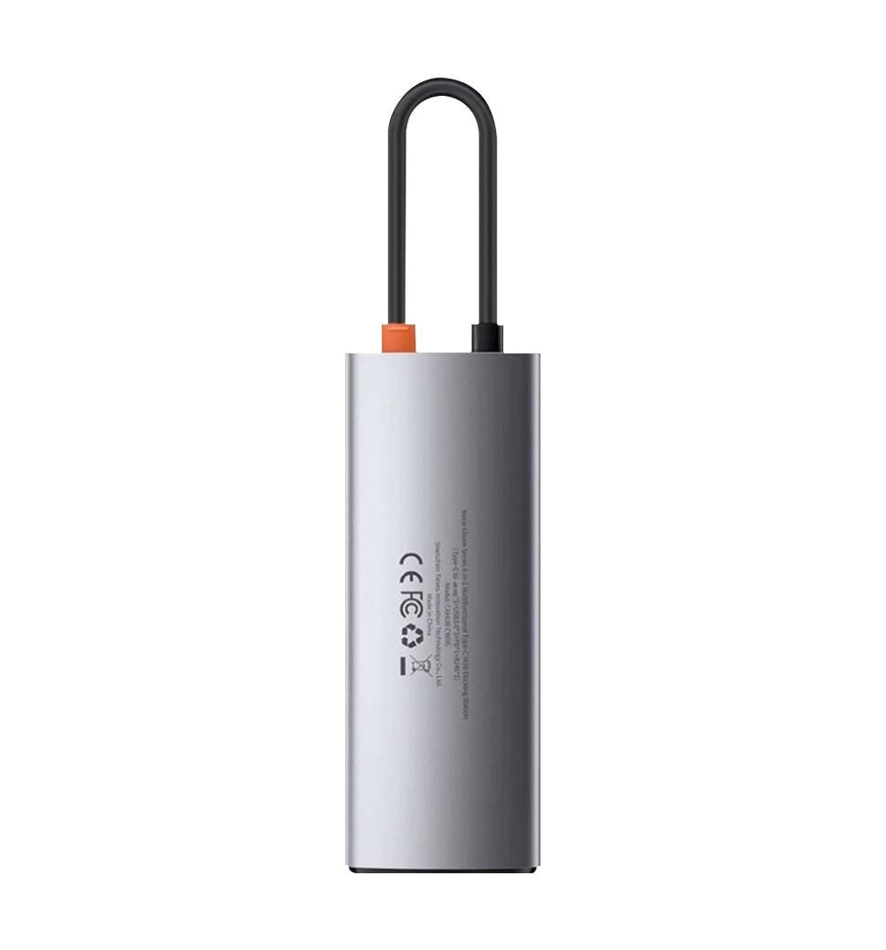 Хаб Baseus Multifunctional Metal Gleam 6- in-1 Type-C (Gray) (CAHUB-CW0G)