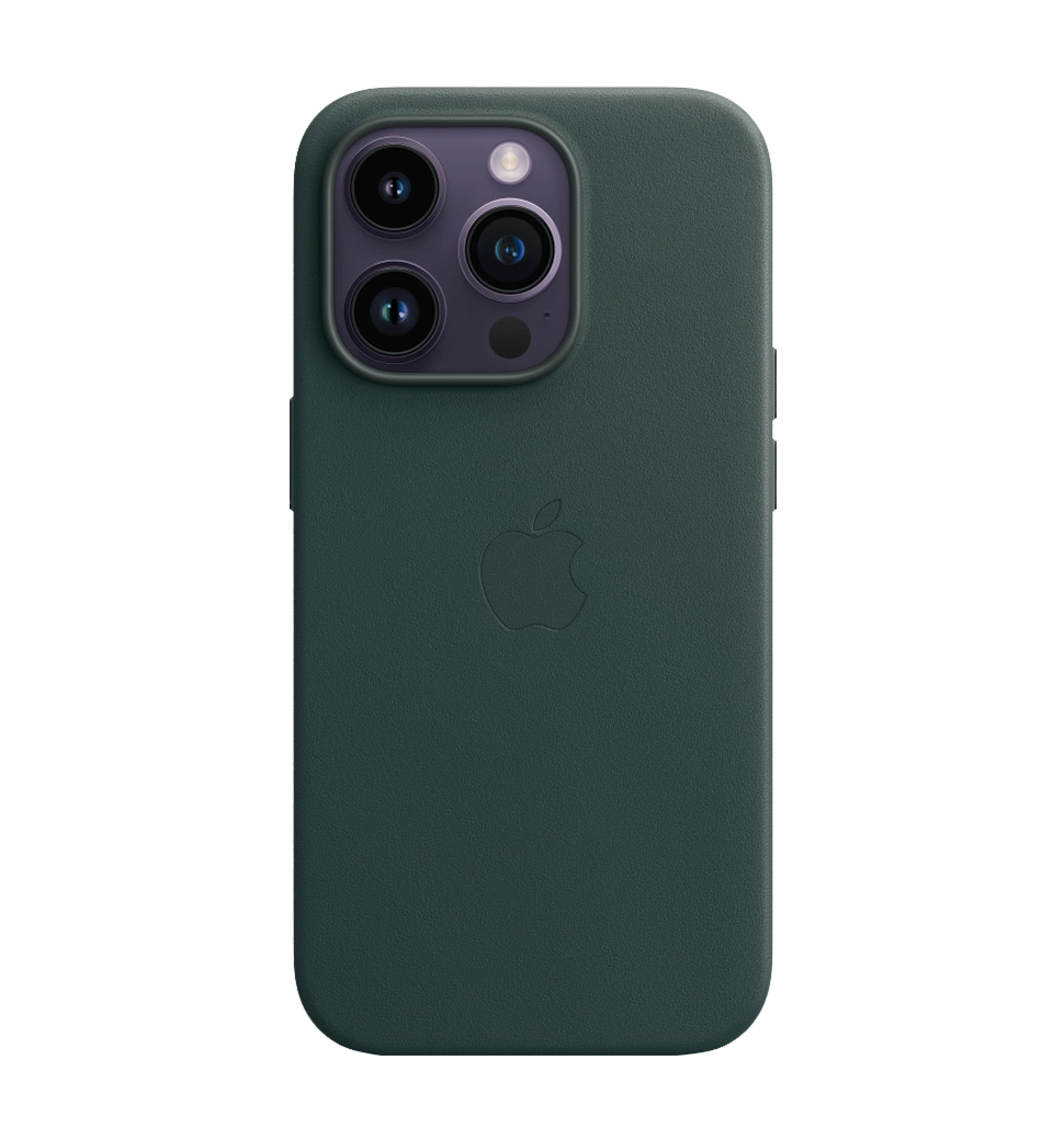 Чохол шкіряний iPhone 14 Pro Leather Case with MagSafe Forest Green (MPPH3) — фото 1