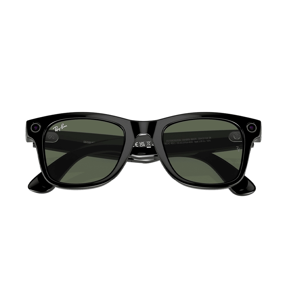 Ray Ban Meta Wayfarer Shiny Black G15 Green size L RW4006 601 71 50 22 YABLUKA.ua