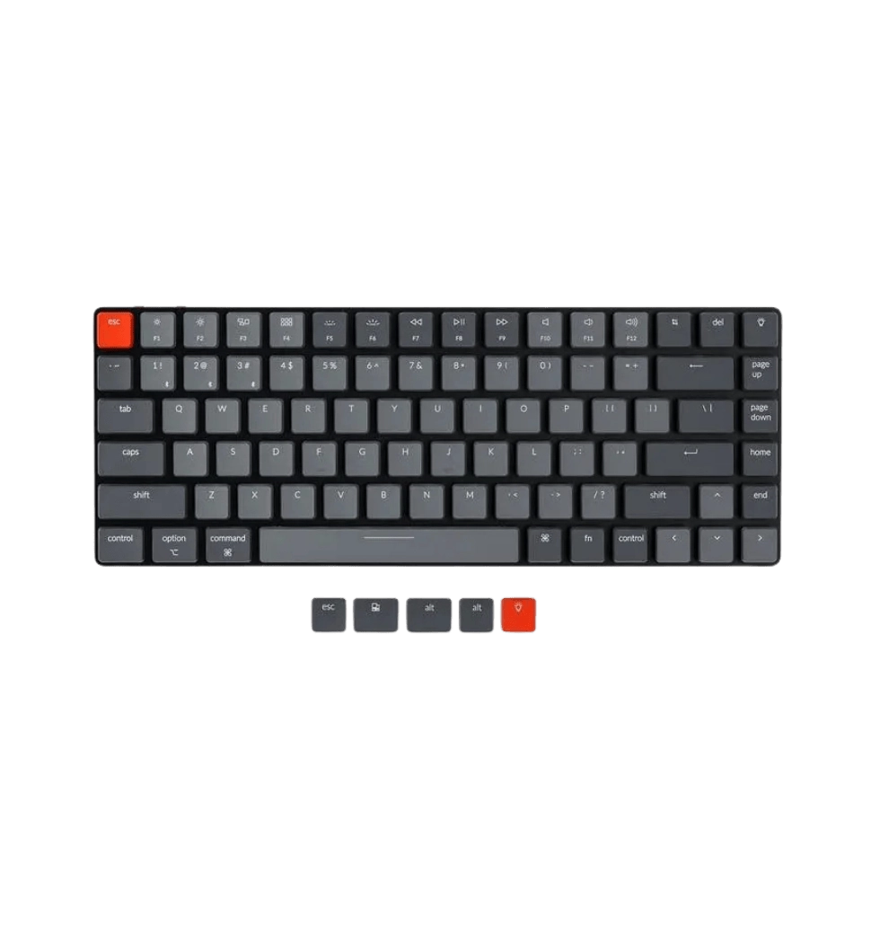 Клавиатура механическая K3 84Key, Optical Red, BT/USB-A, Hot-swap, Low Profile, EN/UKR, White LED, Black