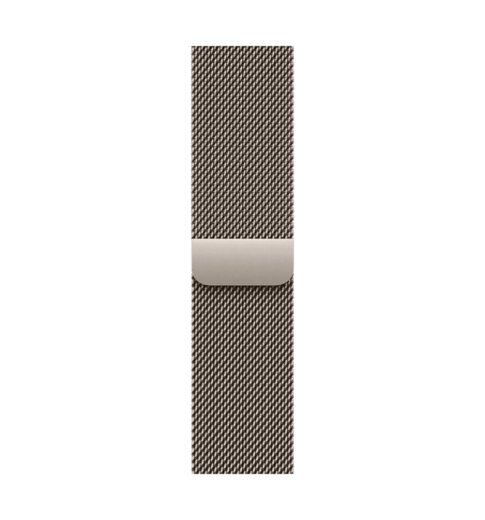 Apple Watch Series 10 42mm Natural Titanium Case with Natural Milanese Loop (MWXF3)