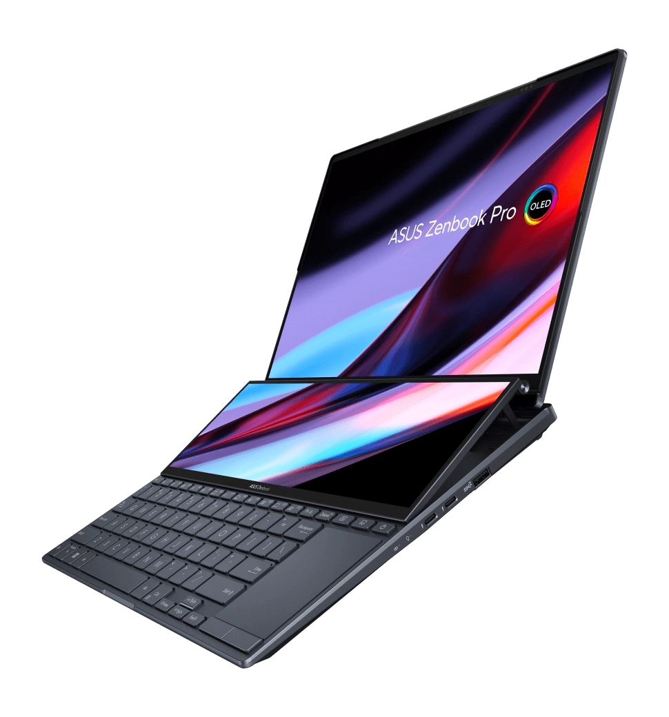 14.5 ASUS Zenbook Pro 14 Duo OLED UX8402VV P1046 Intel i9 13900H 32GB 2TB SSD RTX4060 8GB DOS Black Backpack Stylus YABLUKA.ua