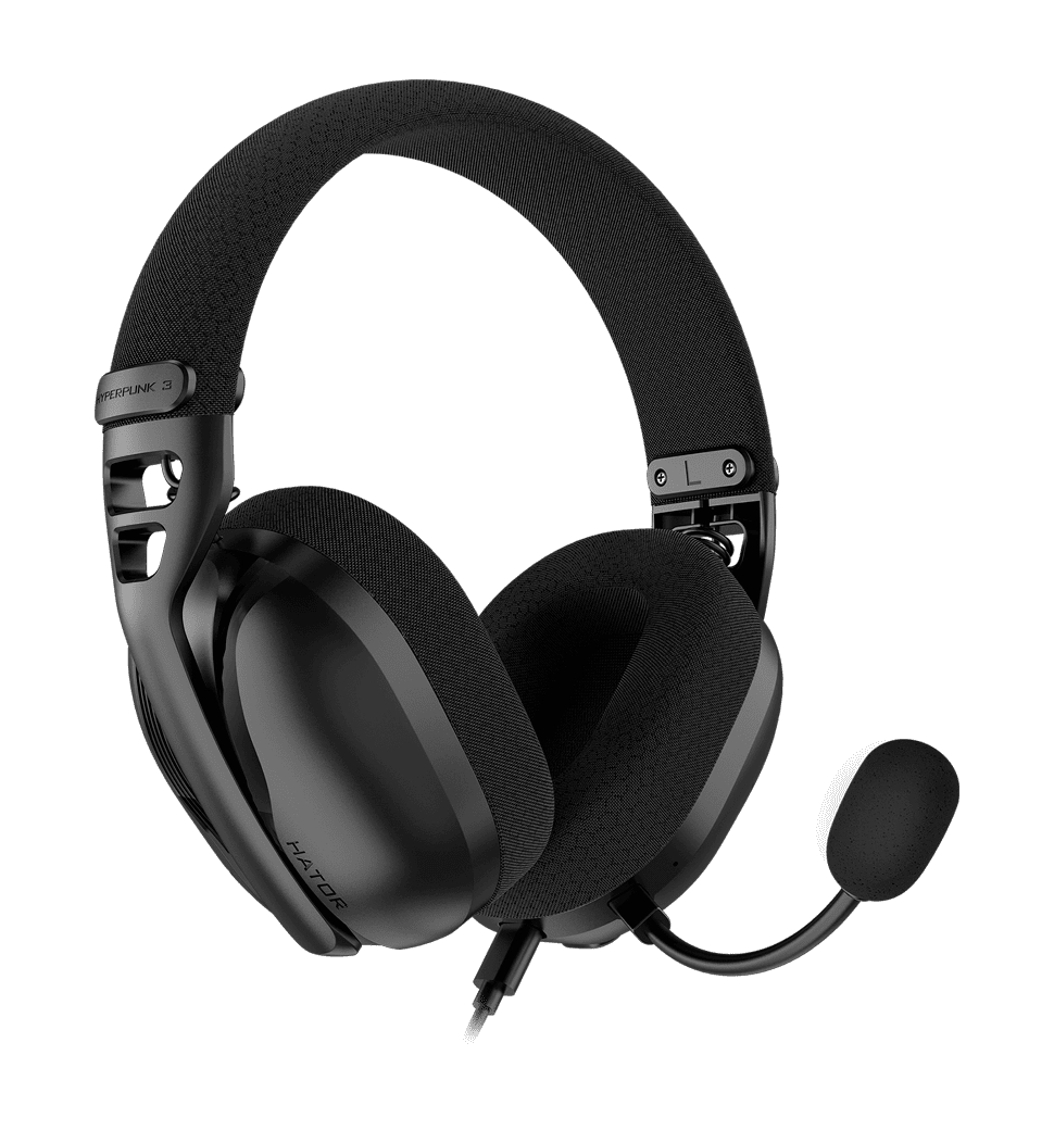 Ігрова гарнітура HATOR HYPERPUNK 3 Hi-Res (ESH10) USB7.1 black, Bluetooth phone calls, SyncHUB