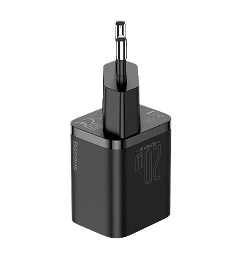 Адаптер Baseus Super Si Quick Charger Type-C 20W with Type-C to Lightning Cable Black (TZCCSUP-B01)
