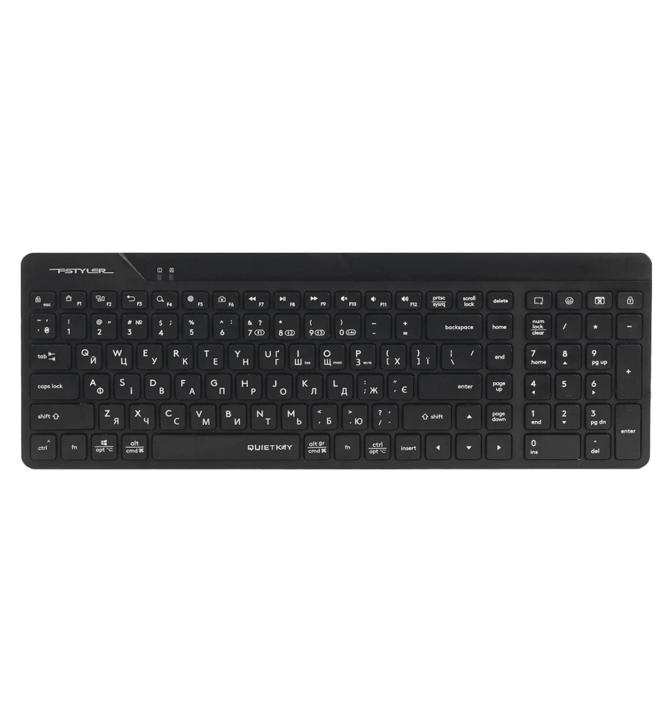 Клавіатура бездротова A4Tech Fstyler FBK23 AS, колір чорний