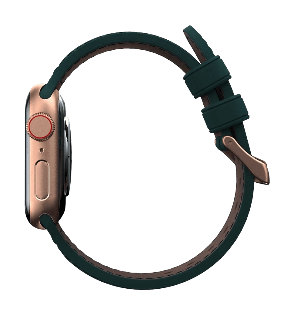 Ремешок Njord Salmon Leather Strap Dark Green для Apple Watch 45mm/44mm (SL14122)