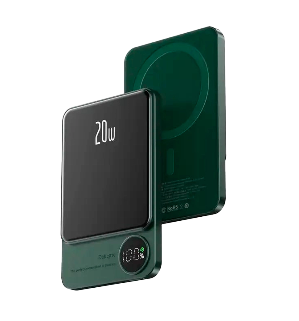 Бездротовий Power Bank 20W 5000mah (Dark Green)