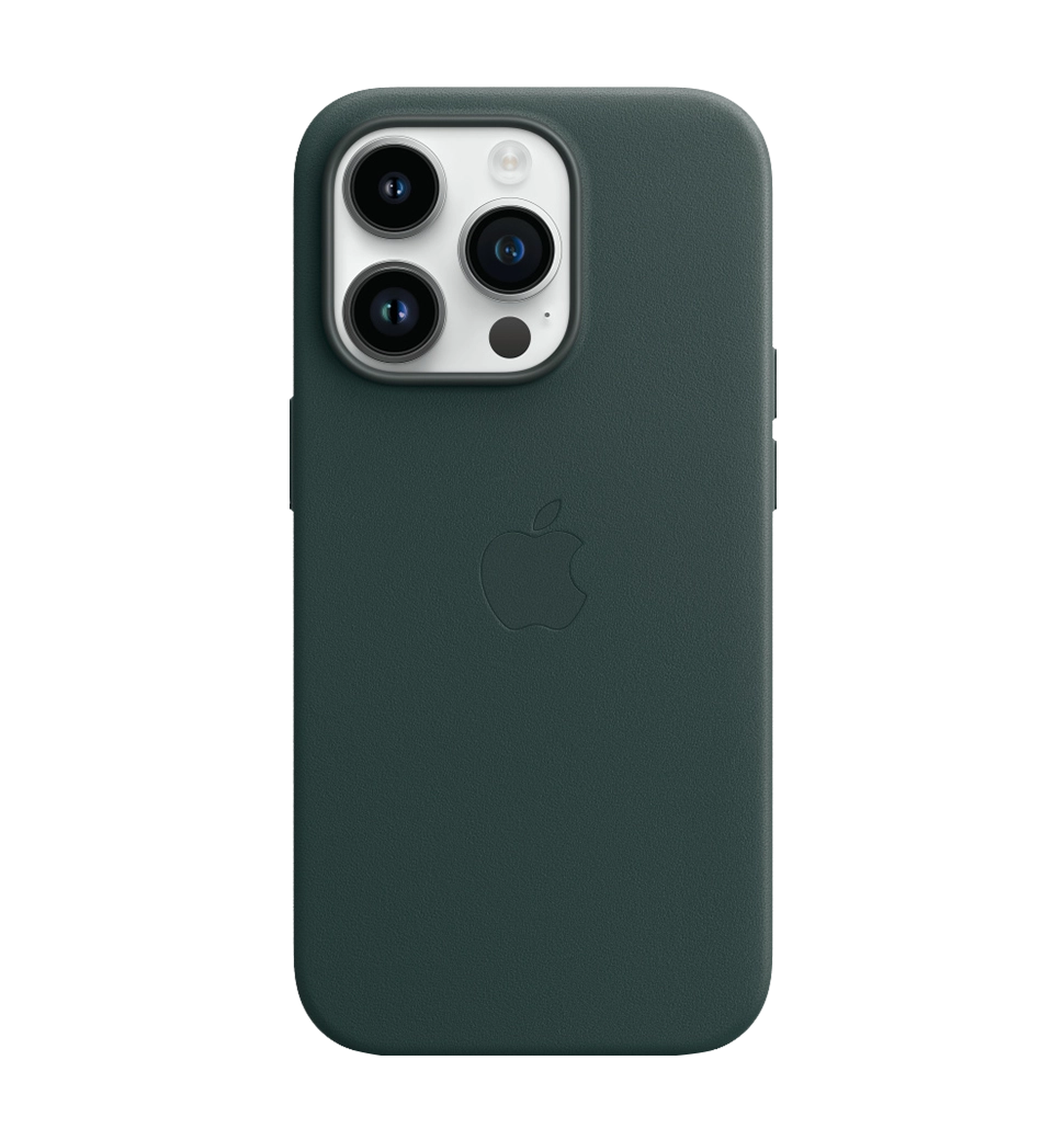 Чохол шкіряний iPhone 14 Pro Leather Case with MagSafe Forest Green (MPPH3) — фото 5