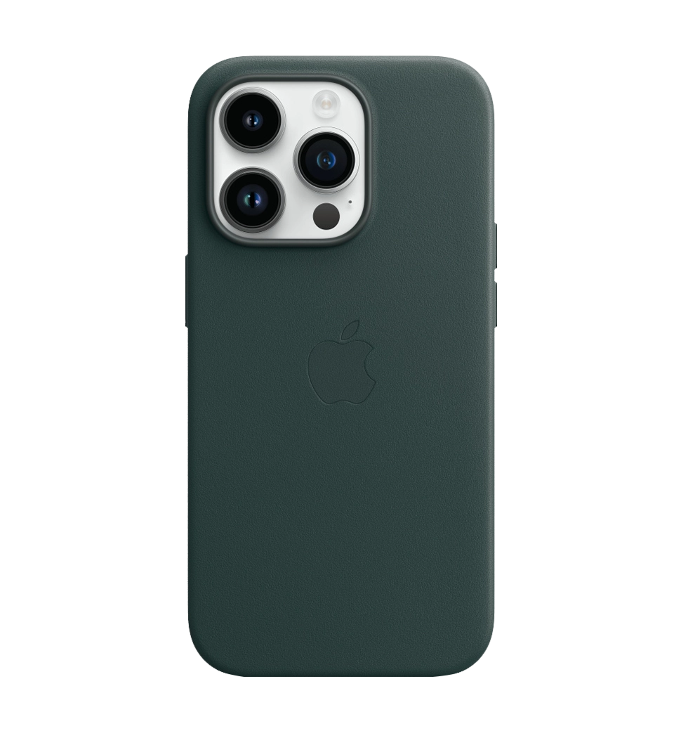 Чохол шкіряний iPhone 14 Pro Leather Case with MagSafe Forest Green (MPPH3)