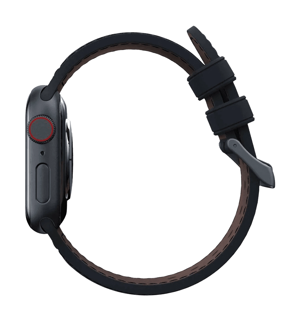 Ремешок Njord Salmon Leather Strap Dark Grey для Apple Watch 45mm/44mm (SL14120)