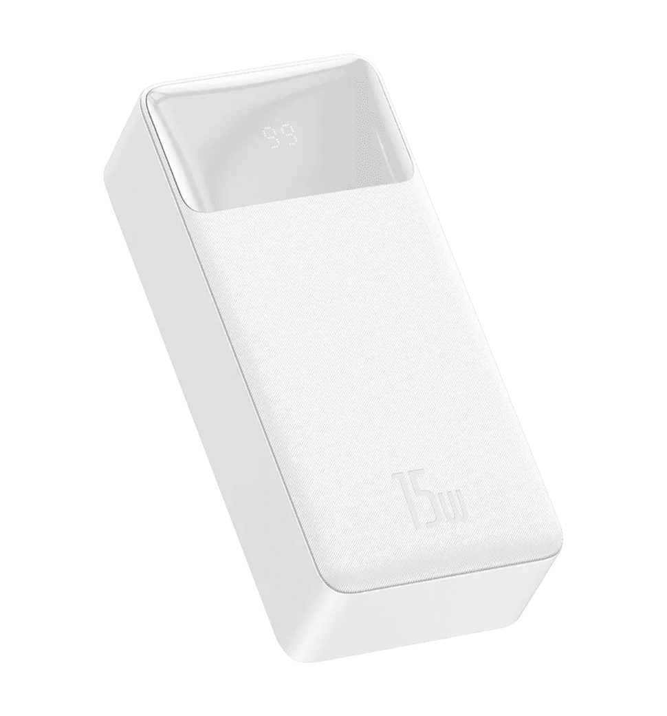 Доп батерея Baseus Bipow Overseas 15W 30000mAh* (white) (PPBD050202)